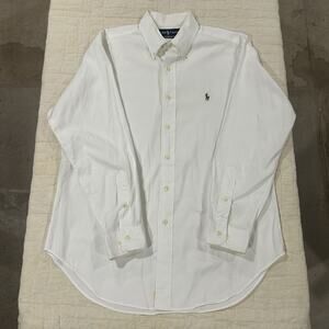 Polo Ralph Lauren Oxford Button Down LS White 16-32/33 Dress Shirt Classic Fit